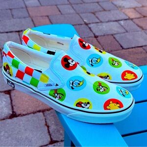 Disney 50th Anniversary Vans Classic Slip-On Canvas Sneakers - Men’s US Size 11